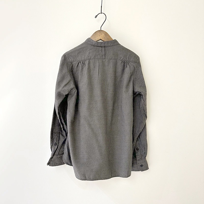 ティグルブロカンテ コットンテンセルネル スタンドカラーL/Sシャツ unisex Charcoal