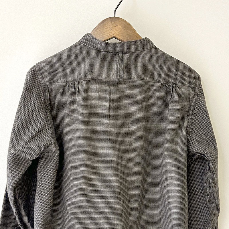 ティグルブロカンテ コットンテンセルネル スタンドカラーL/Sシャツ unisex Charcoal