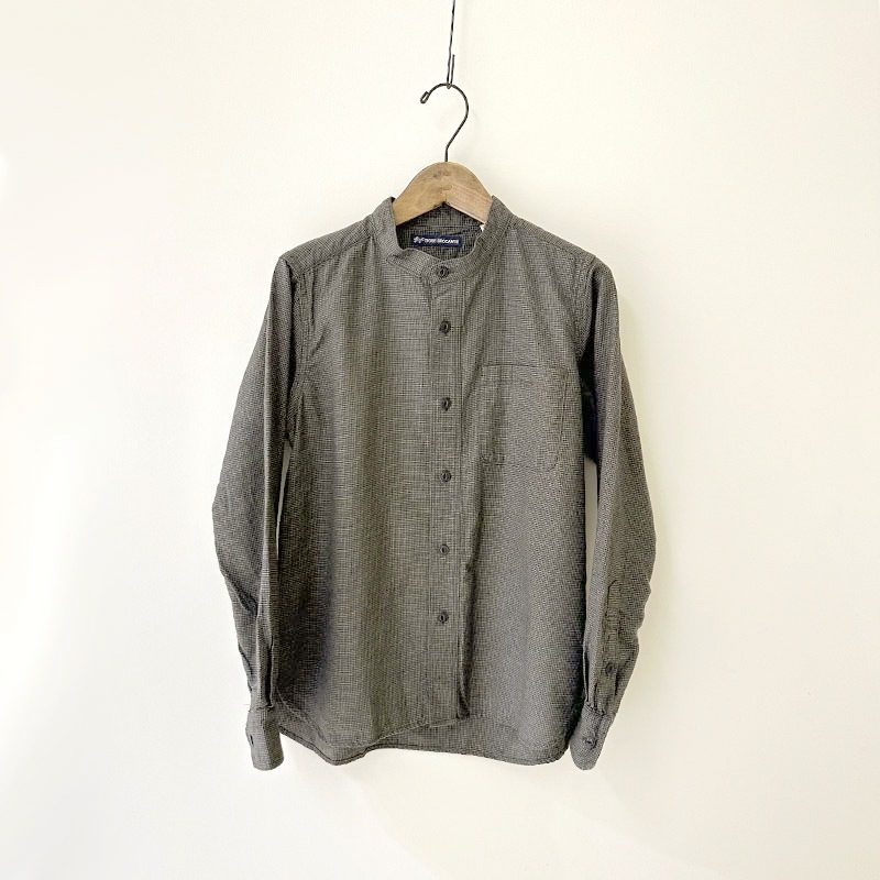 ティグルブロカンテ コットンテンセルネル スタンドカラーL/Sシャツ unisex Charcoal