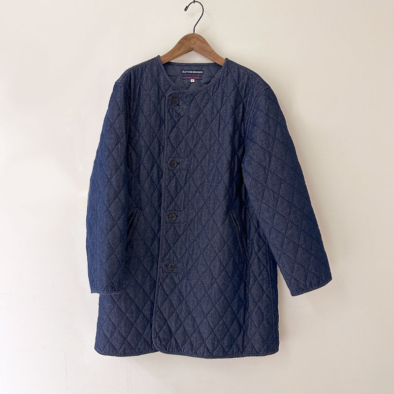 ティグルブロカンテ 7ozデニムキルティング ライナーハーフコート unisex Indigo