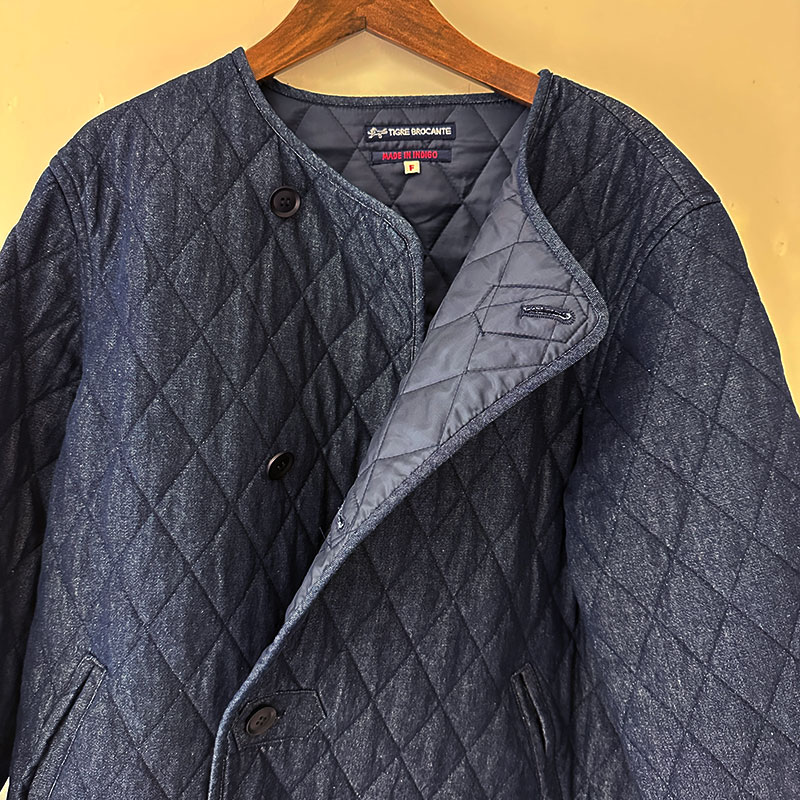 ティグルブロカンテ 7ozデニムキルティング ライナーハーフコート