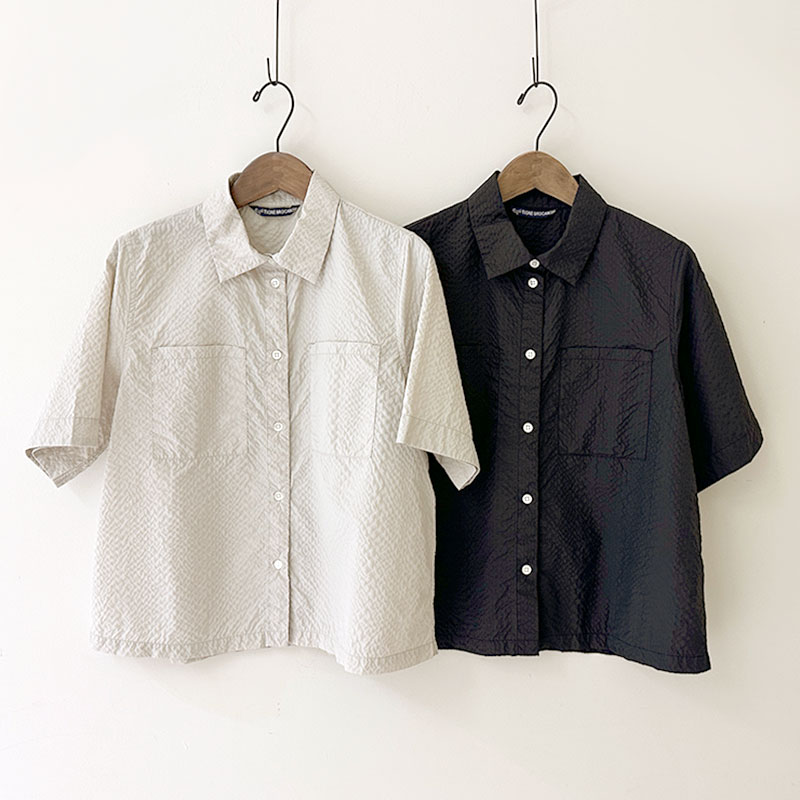 ティグルブロカンテ ナイロンサッカー スクエアオープンシャツ