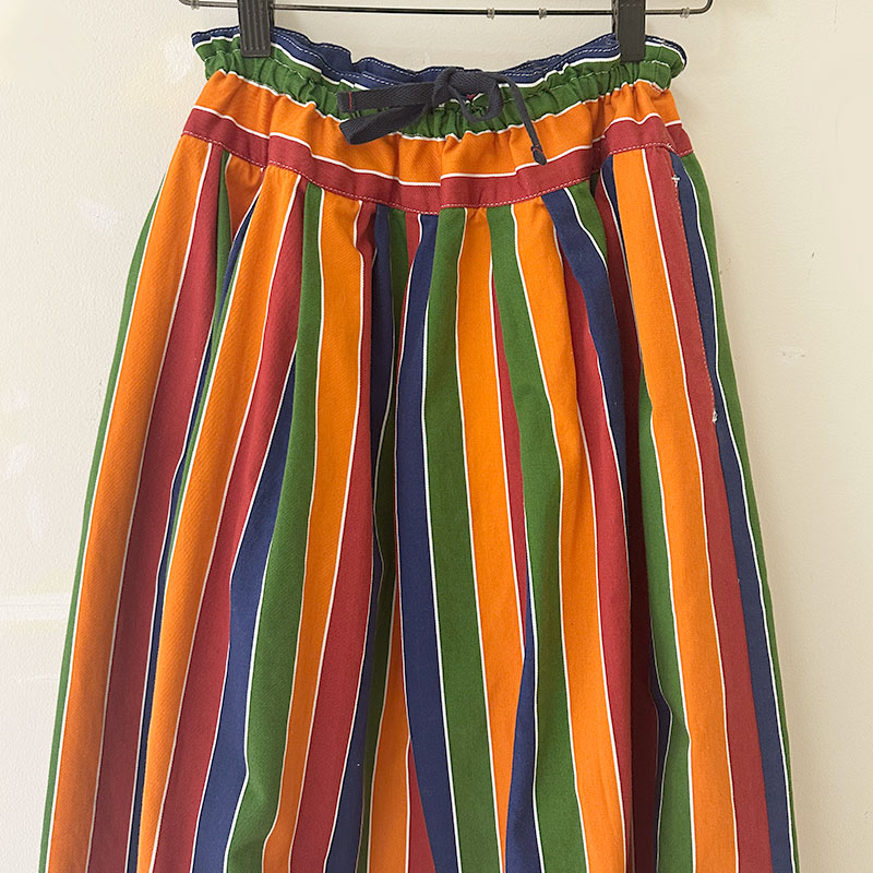 ティグルブロカンテ レインボーストライプ フィセルロングスカート