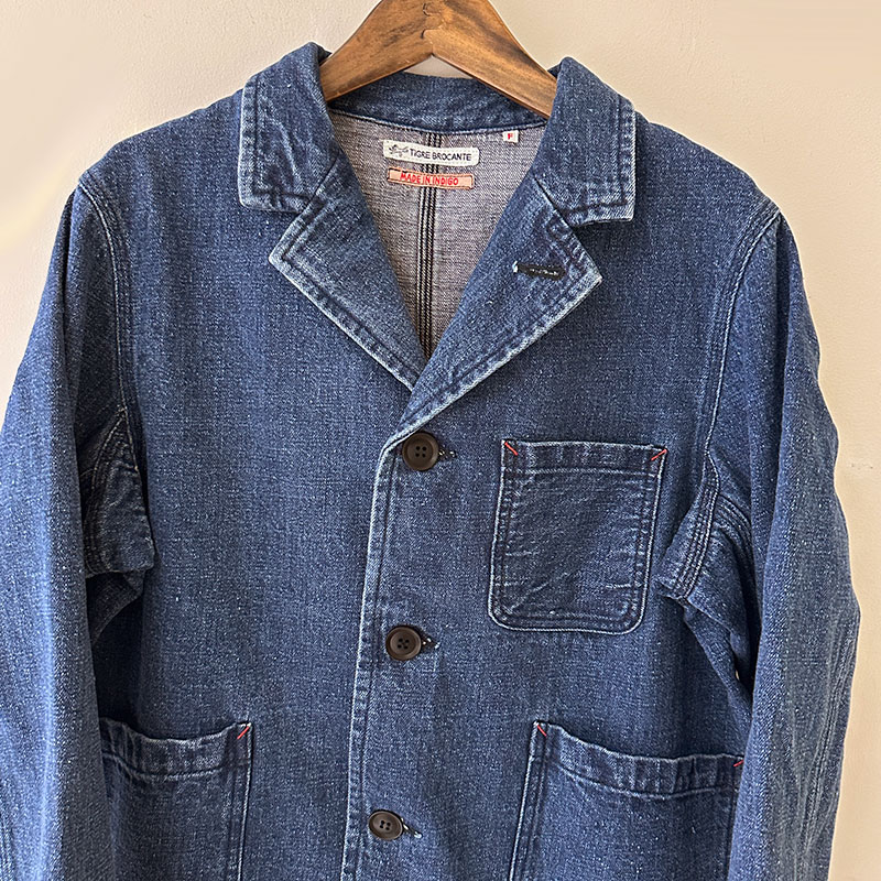 ティグルブロカンテ 12ozヴィンテージデニム ワークテーラードジャケット unisex Fade