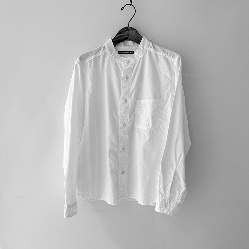 ティグルブロカンテ オーガニックツイル バンドカラー L/S シャツ unisex