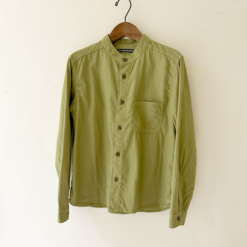 ティグルブロカンテ オーガニックツイル バンドカラー L/S シャツ unisex