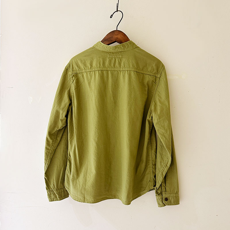 ティグルブロカンテ オーガニックツイル バンドカラー L/S シャツ unisex