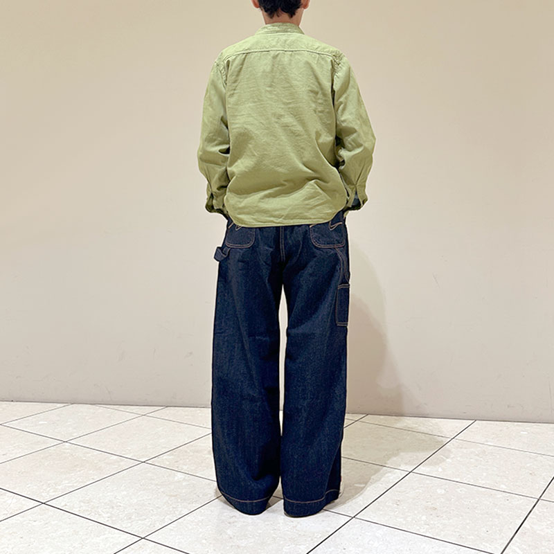 ティグルブロカンテ オーガニックツイル バンドカラー L/S シャツ unisex