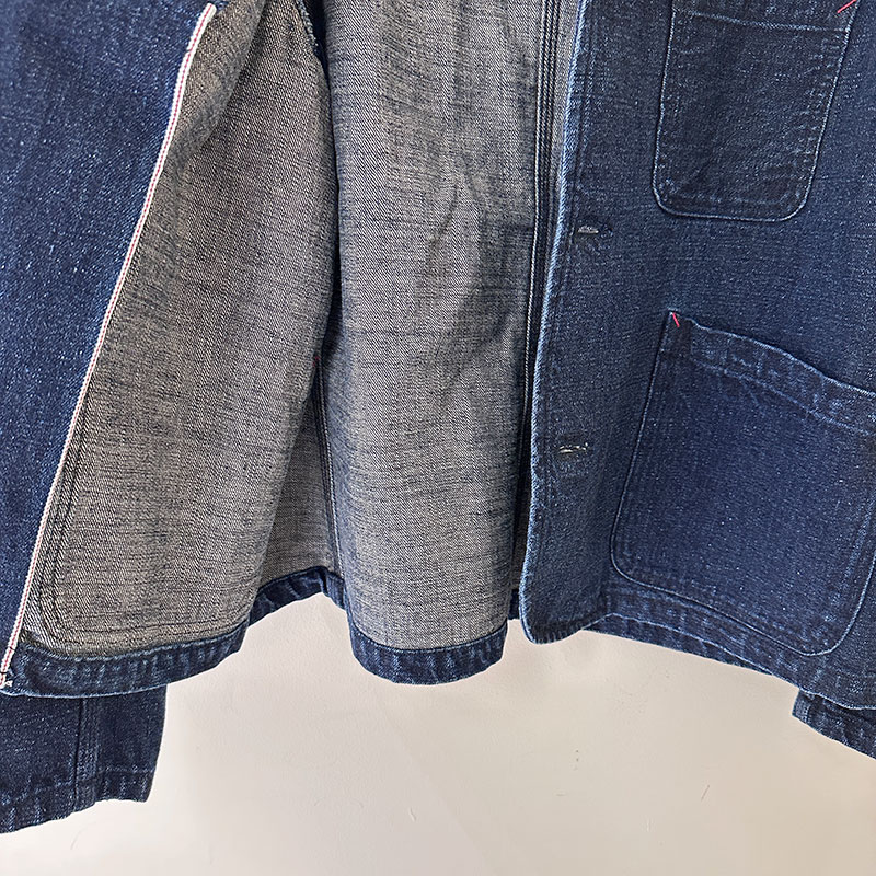 ティグルブロカンテ 12ozヴィンテージデニム ワークテーラードジャケット unisex Bio Wash