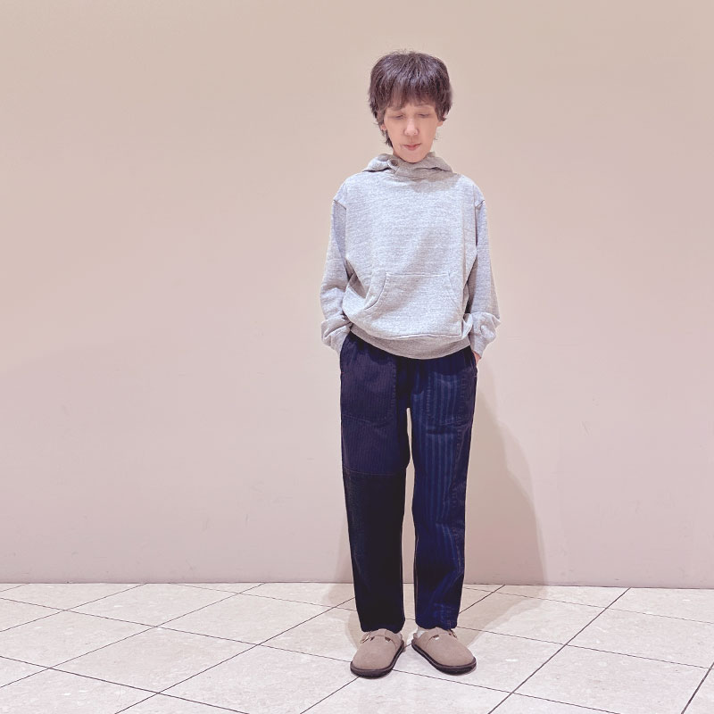 ティグルブロカンテ vintage杢ｸﾞﾚｰ裏毛 タブクロスフ－ディー unisex