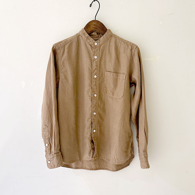 ティグルブロカンテ リネンツイル スタンドカラーL/Sシャツ unisex