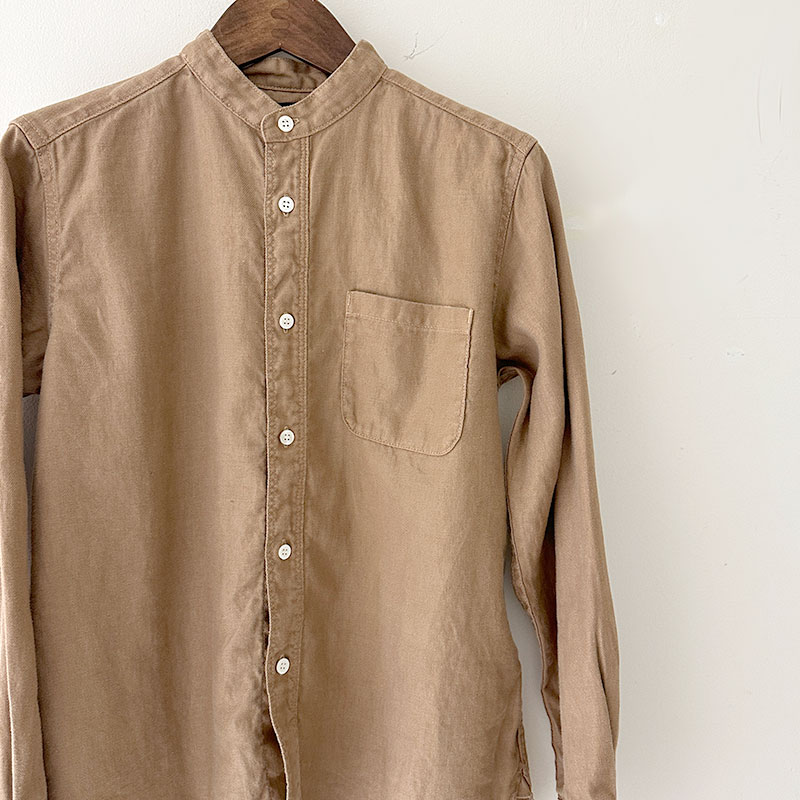 ティグルブロカンテ リネンツイル スタンドカラーL/Sシャツ unisex