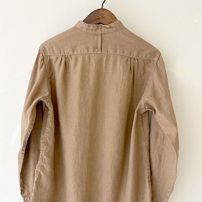 ティグルブロカンテ リネンツイル スタンドカラーL/Sシャツ unisex