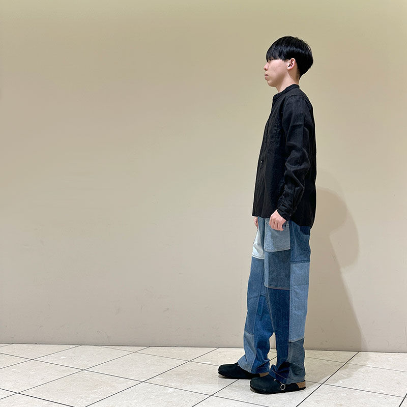 ティグルブロカンテ リネンツイル スタンドカラーL/Sシャツ unisex