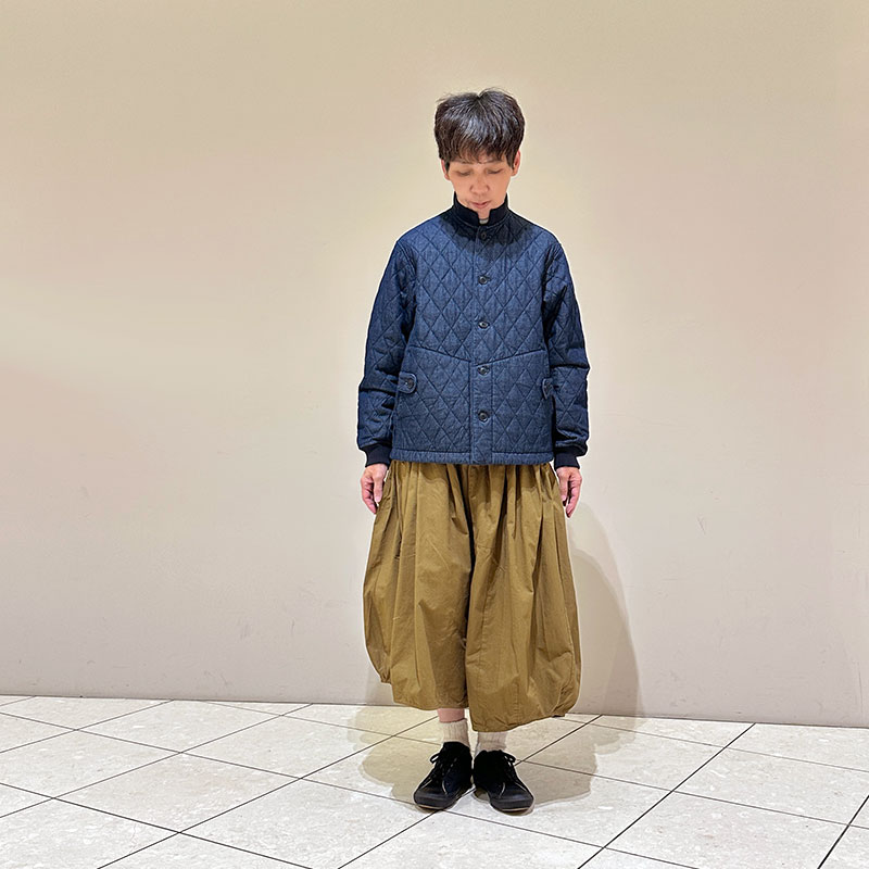 ティグルブロカンテ 7ozデニムキルティング ボンバーマンリブジャケット unisex Indigo