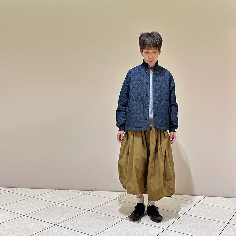 ティグルブロカンテ 7ozデニムキルティング ボンバーマンリブジャケット unisex Indigo