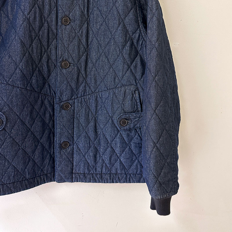 ティグルブロカンテ 7ozデニムキルティング ボンバーマンリブジャケット unisex Indigo