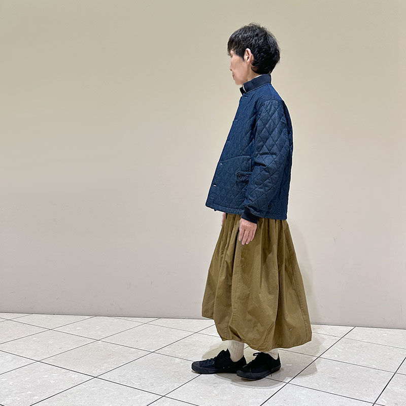 ティグルブロカンテ 7ozデニムキルティング ボンバーマンリブジャケット unisex Indigo