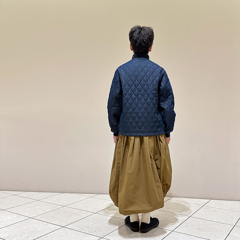 ティグルブロカンテ 7ozデニムキルティング ボンバーマンリブジャケット unisex Indigo