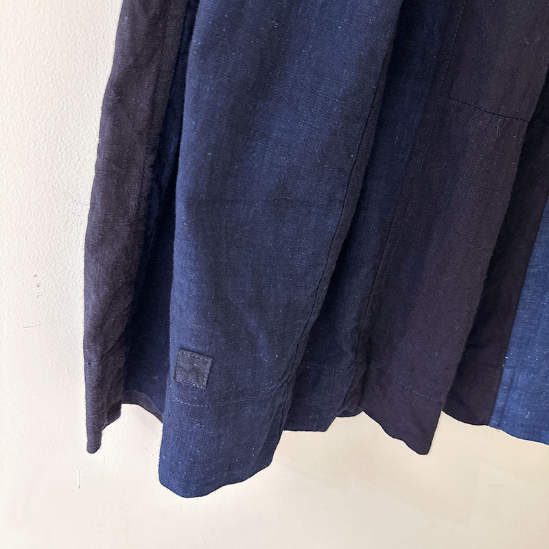 ティグルブロカンテ　藍の古布シリーズ　スリットスカート ティグルブロカンテ 藍の古布 スリットスカート TIGRE BROCANTE