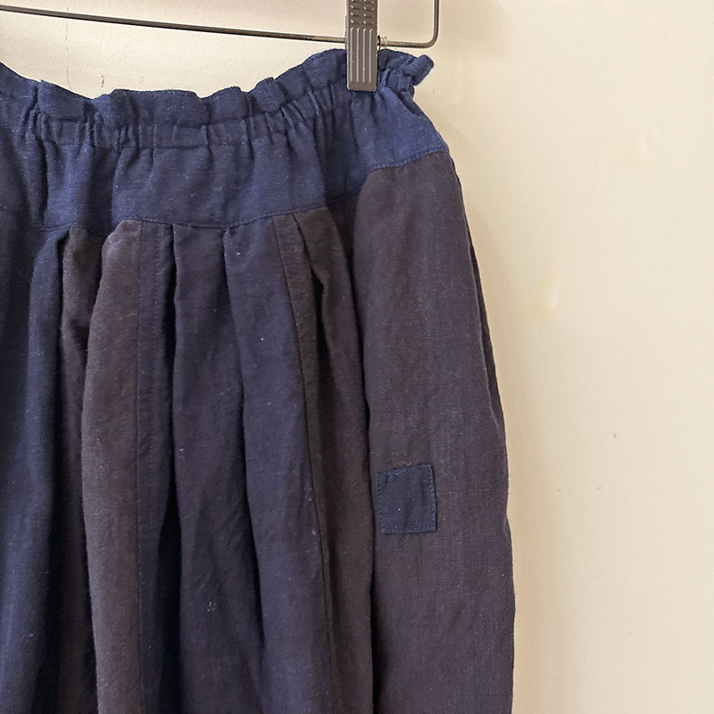 ティグルブロカンテ 藍の古布 スリットロングスカート Indigo