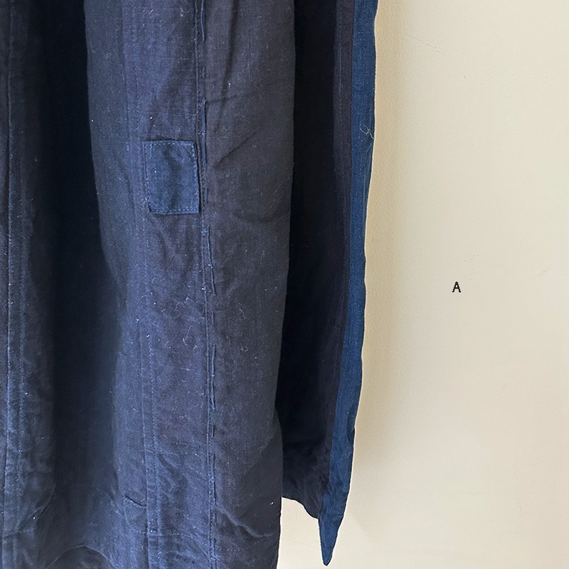 ティグルブロカンテ　藍の古布シリーズ　スリットスカート ティグルブロカンテ 藍の古布 スリットロングスカート Indigo