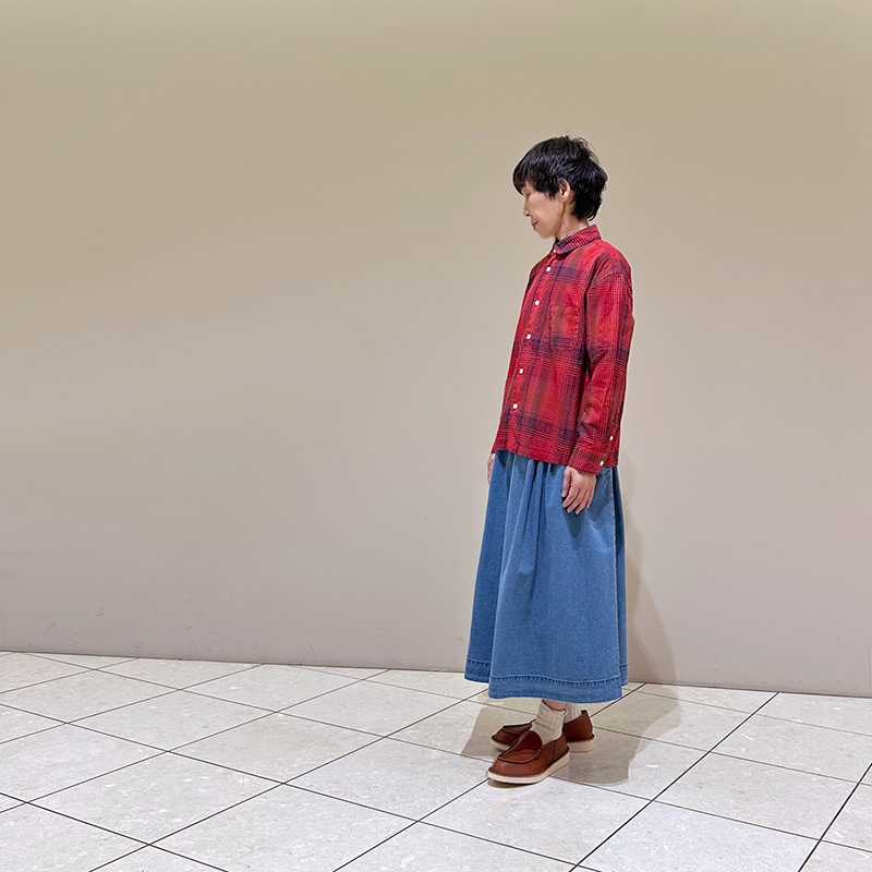 ティグルブロカンテ サテンランダムCK ラウンドカラーベニスビーチシャツ unisex Red