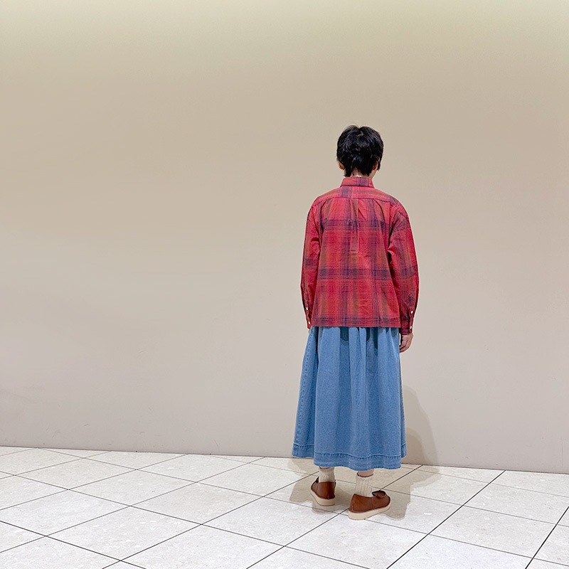 ティグルブロカンテ サテンランダムCK ラウンドカラーベニスビーチシャツ unisex Red