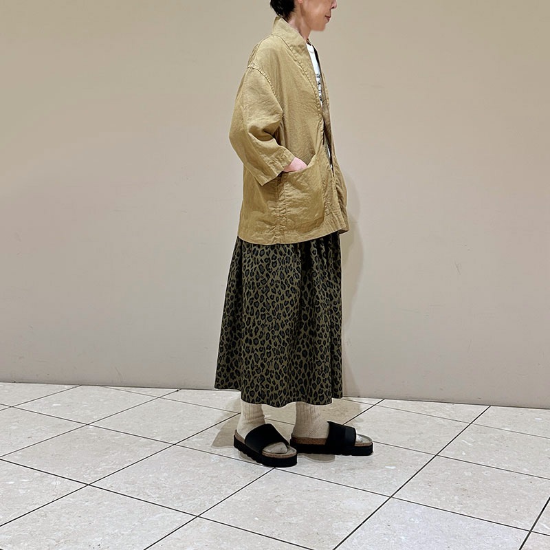 ティグルブロカンテ 80高密度リネン キモノ7分袖シャツ unisex