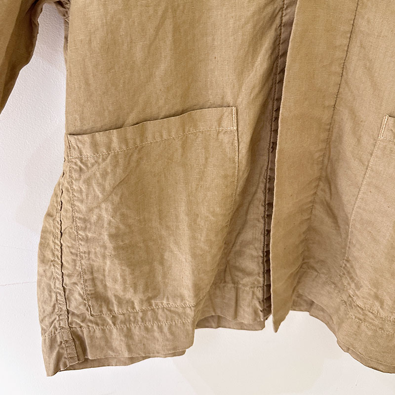 ティグルブロカンテ 80高密度リネン キモノ7分袖シャツ unisex