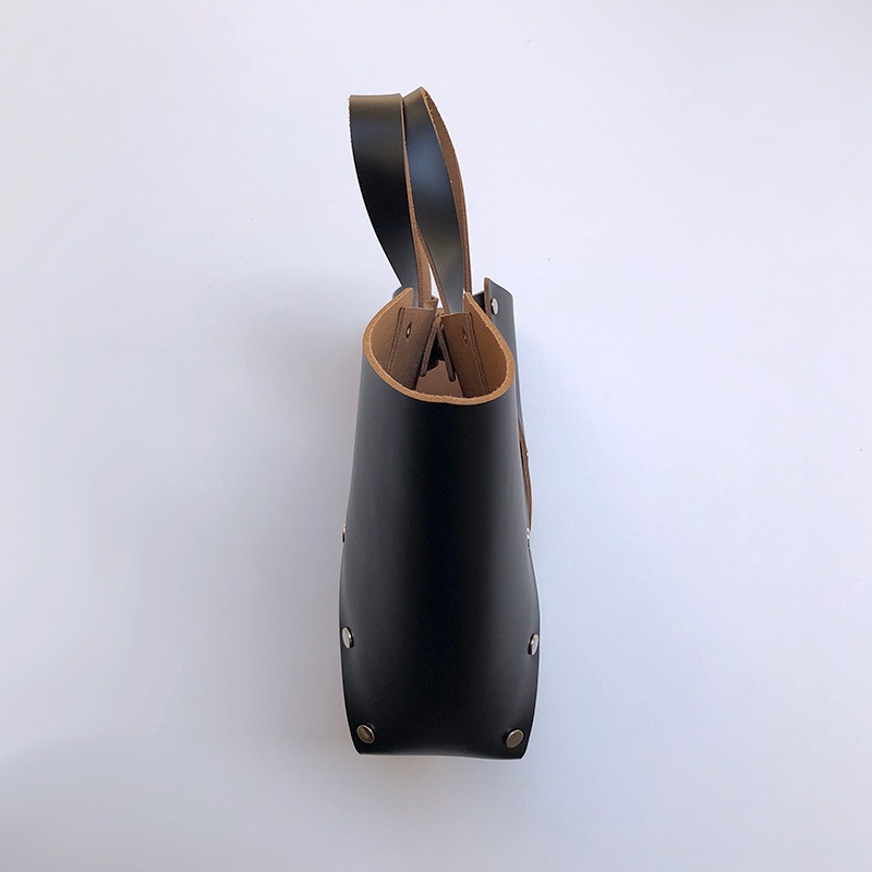 エンダースキーマ　assemble hand bag wide S -black-