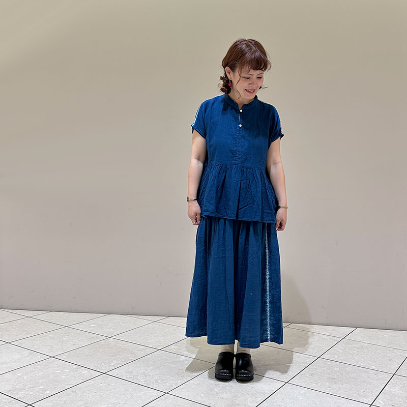 ティグルブロカンテ Thin line絞り オーバーギャザードロップチュニック AI