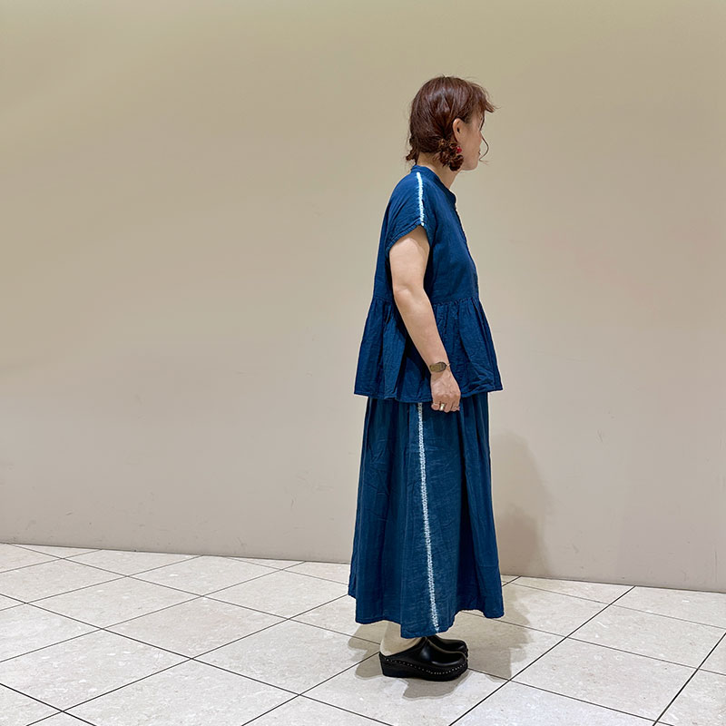 ティグルブロカンテ Thin line絞り オーバーギャザードロップチュニック AI