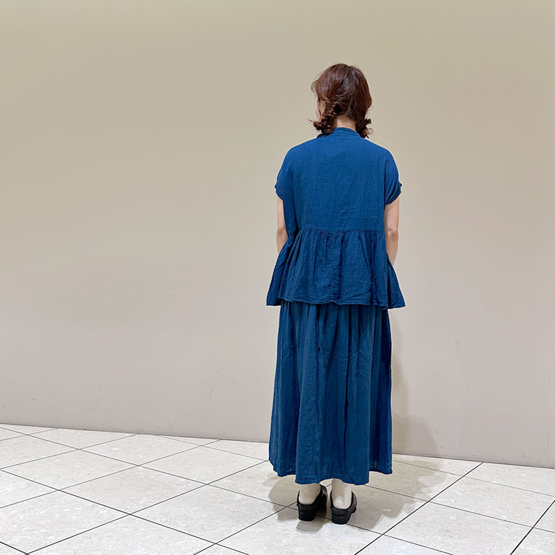 ティグルブロカンテ Thin line絞り オーバーギャザードロップチュニック AI