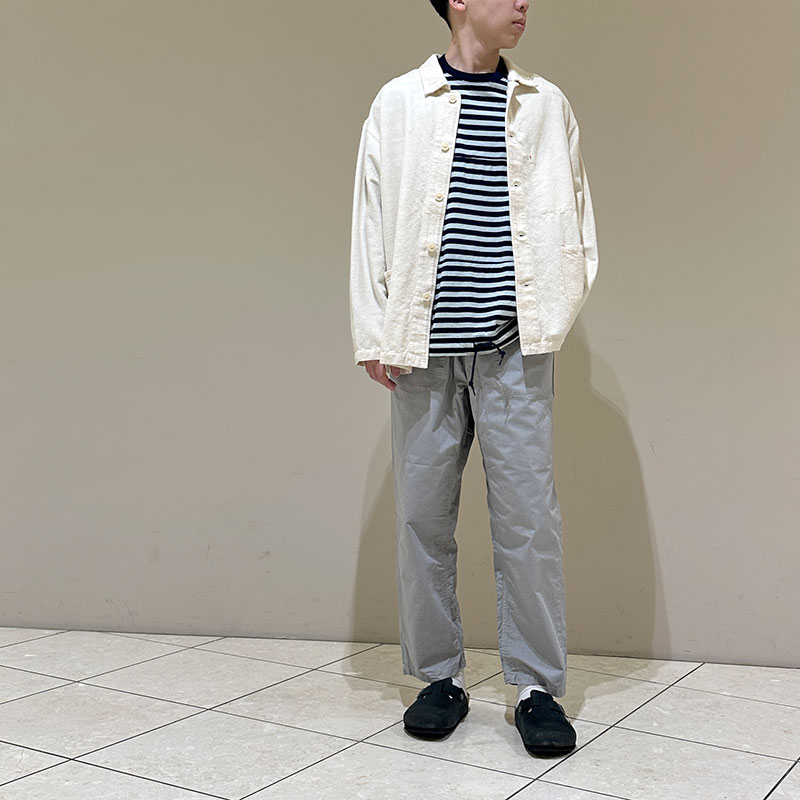 ティグルブロカンテ Indigoボーダー天竺 ボースン9分袖T unisex