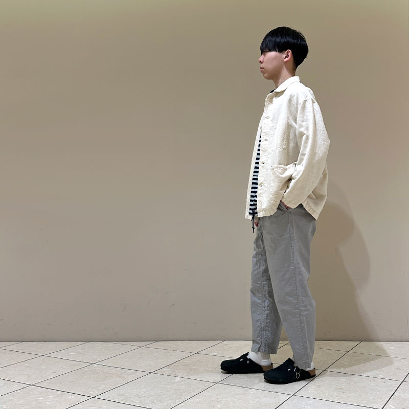 ティグルブロカンテ Indigoボーダー天竺 ボースン9分袖T unisex