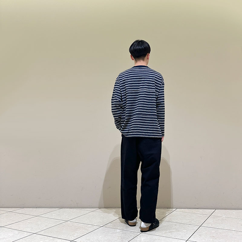 ティグルブロカンテ Indigoボーダー天竺 ボースン9分袖T unisex