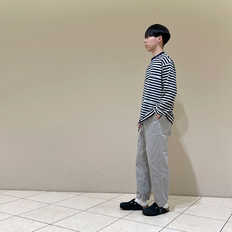 ティグルブロカンテ Indigoボーダー天竺 ボースン9分袖T unisex