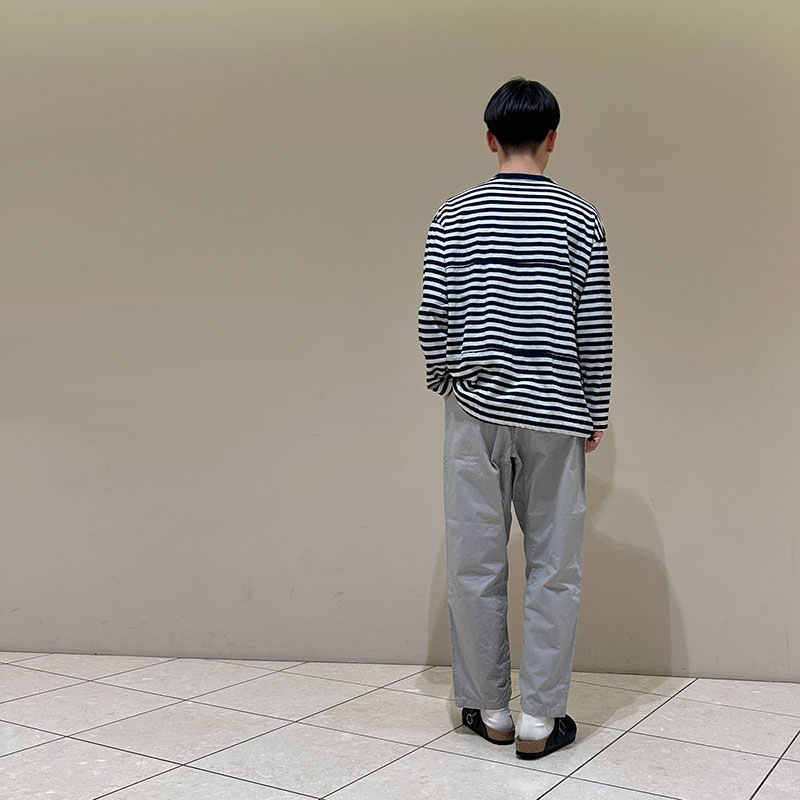 ティグルブロカンテ Indigoボーダー天竺 ボースン9分袖T unisex