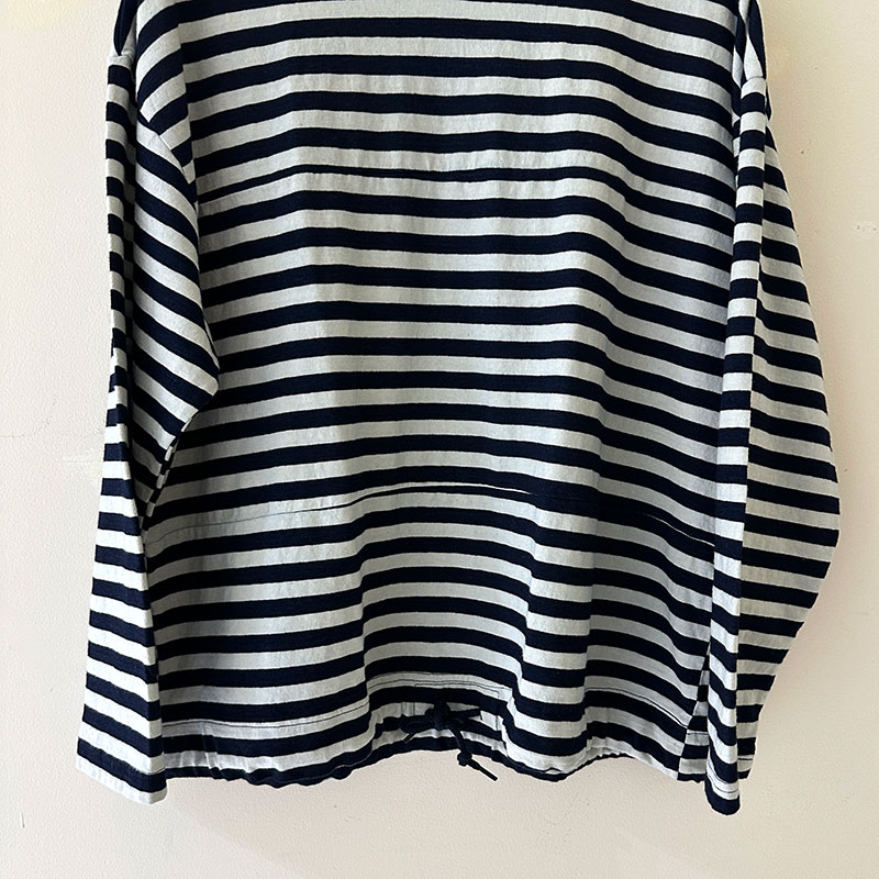 ティグルブロカンテ Indigoボーダー天竺 ボースン9分袖T unisex