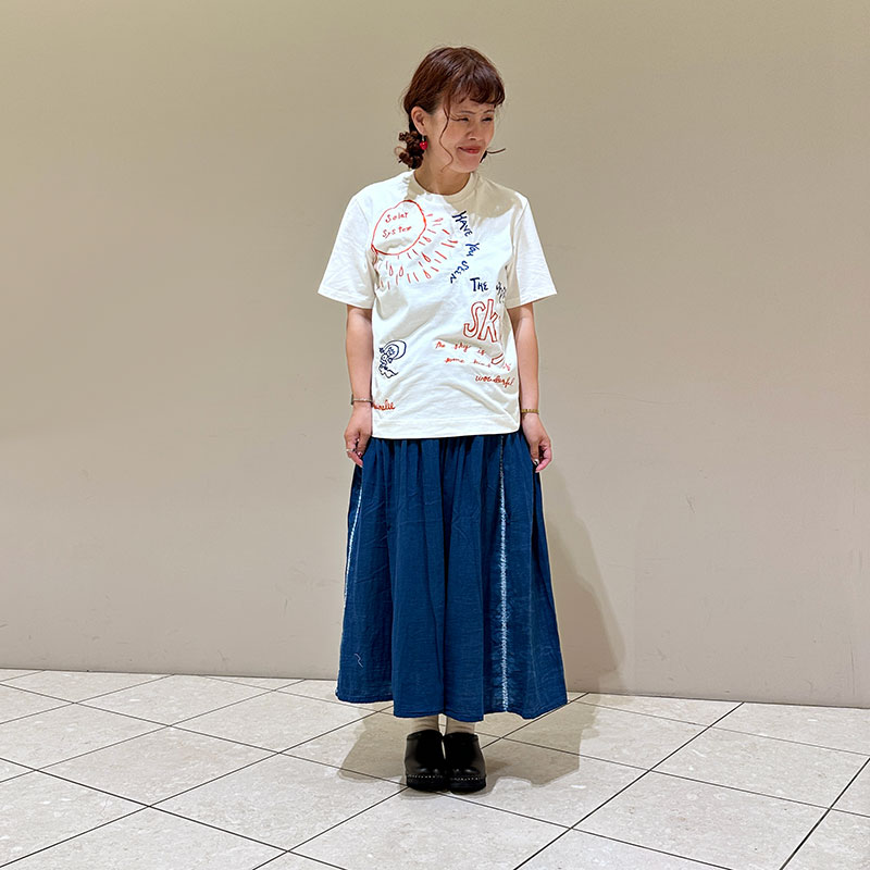 ティグルブロカンテ Thin line絞り メニーギャザーマキシスカート AI