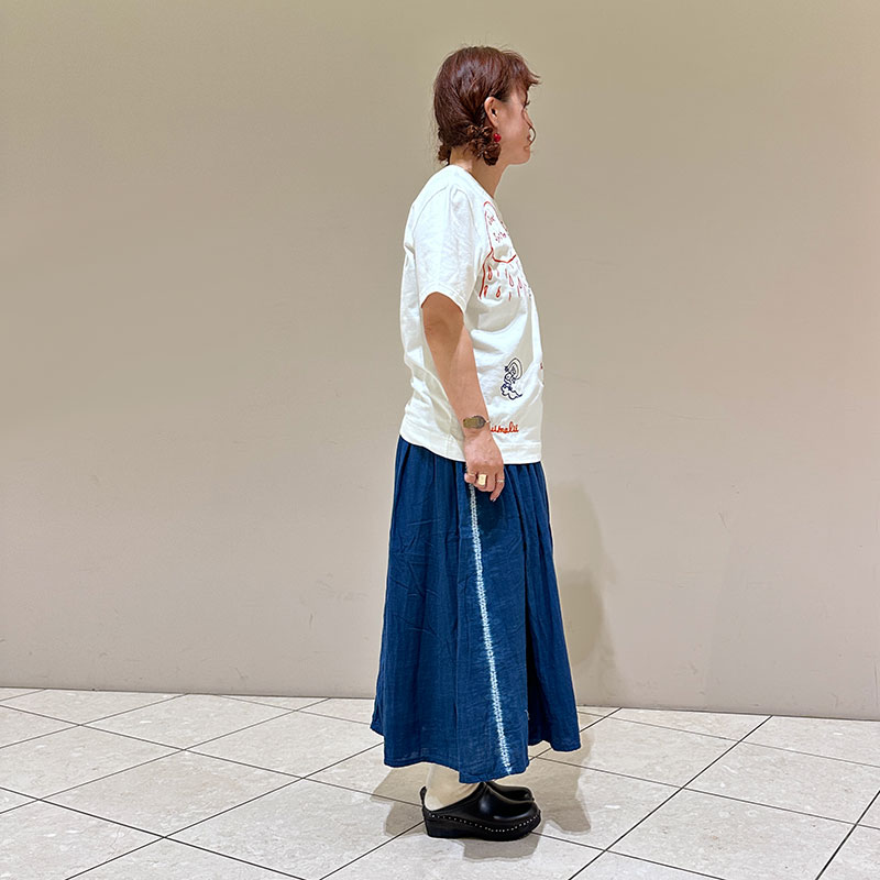 ティグルブロカンテ Thin line絞り メニーギャザーマキシスカート AI