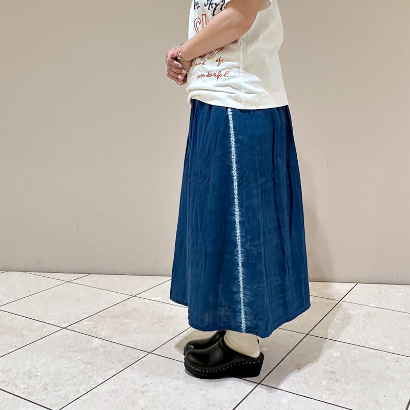 ティグルブロカンテ Thin line絞り メニーギャザーマキシスカート AI