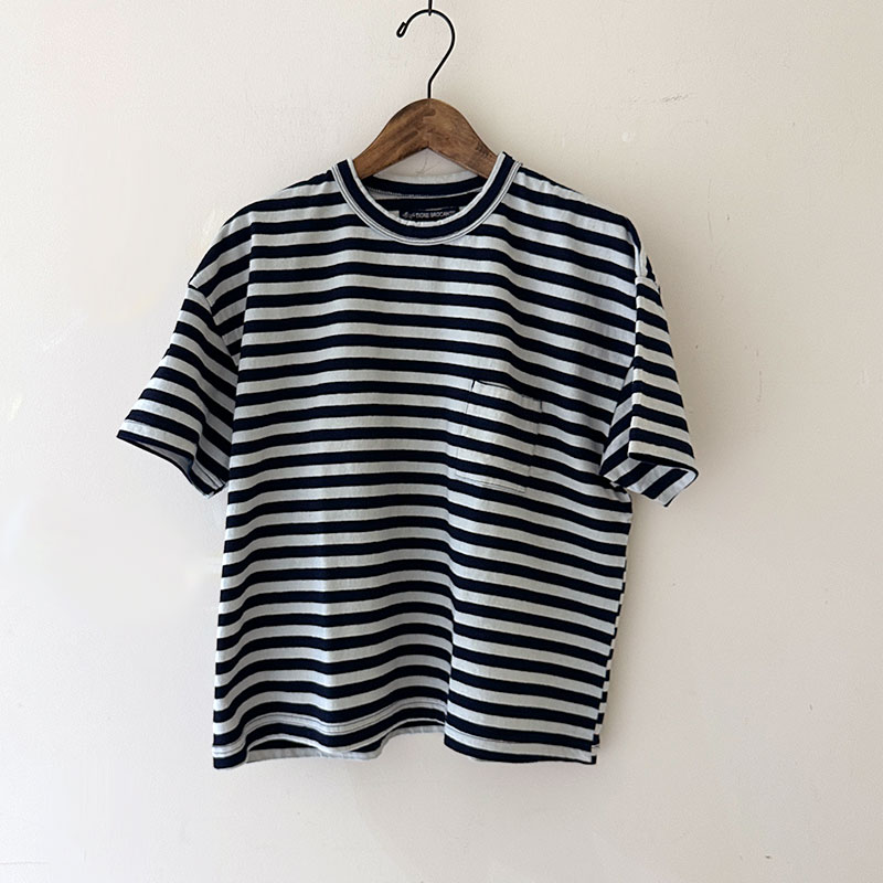 ティグルブロカンテ Indigoボーダー天竺 ベニスビーチPKTS/ST unisex