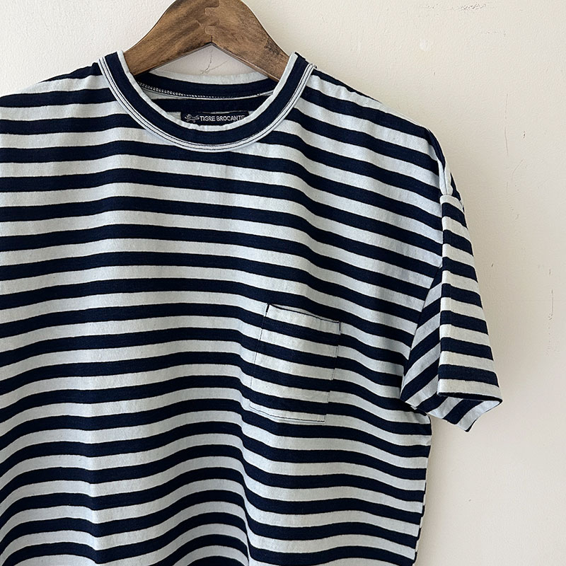 ティグルブロカンテ Indigoボーダー天竺 ベニスビーチPKTS/ST unisex