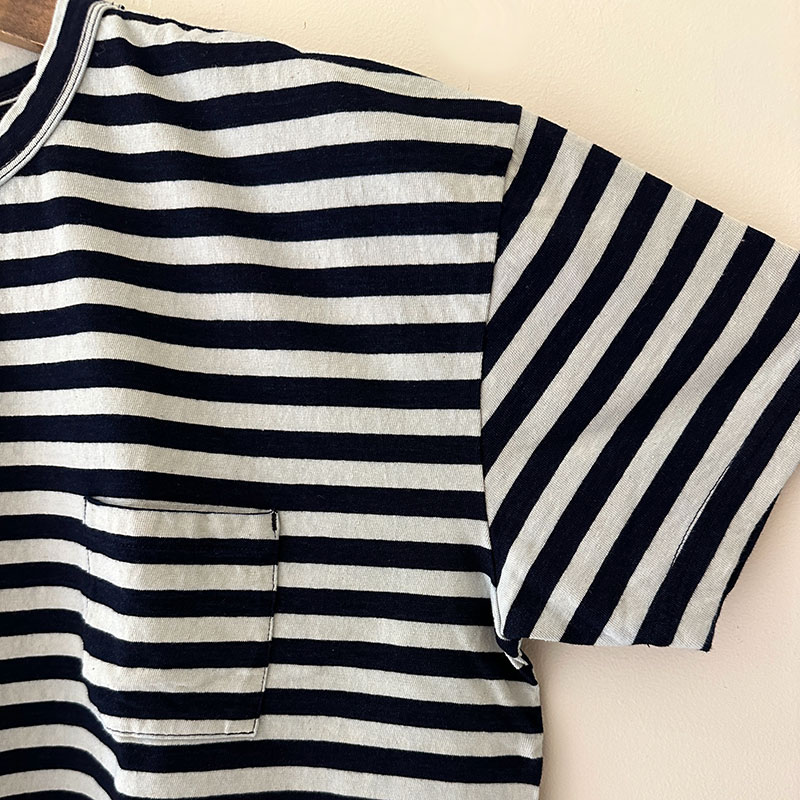 ティグルブロカンテ Indigoボーダー天竺 ベニスビーチPKTS/ST unisex
