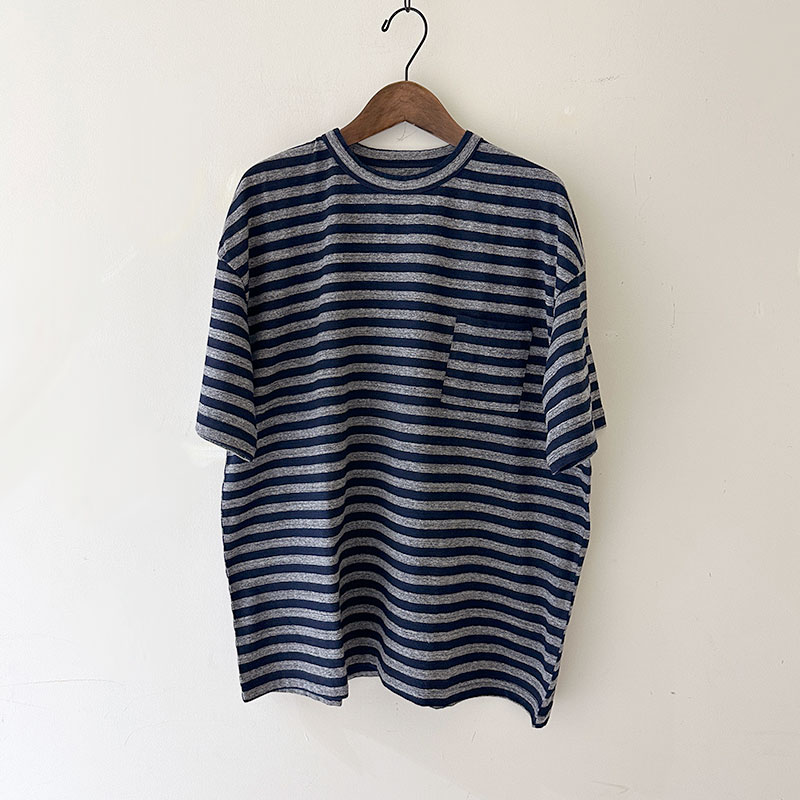 ティグルブロカンテ Indigoボーダー天竺 ベニスビーチPKTS/ST unisex