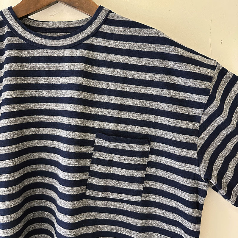 ティグルブロカンテ Indigoボーダー天竺 ベニスビーチPKTS/ST unisex