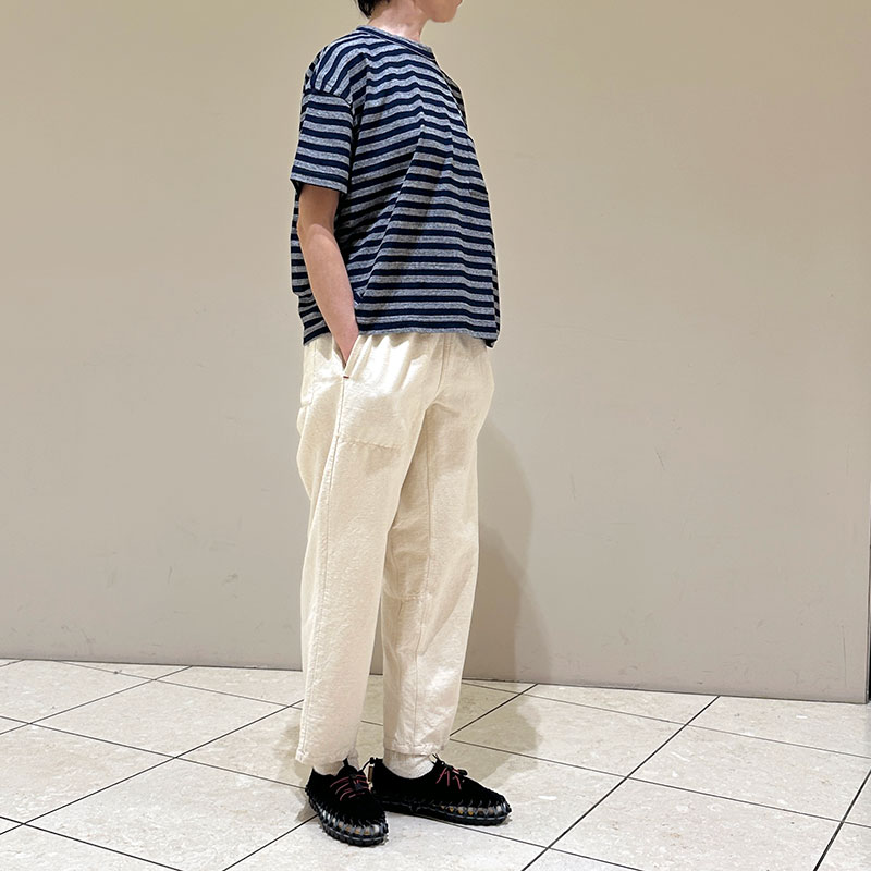 ティグルブロカンテ Indigoボーダー天竺 ベニスビーチPKTS/ST unisex