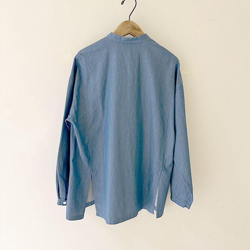 ティグルブロカンテ 4ozツイルライトデニム バックスリットシャツ Light Indigo